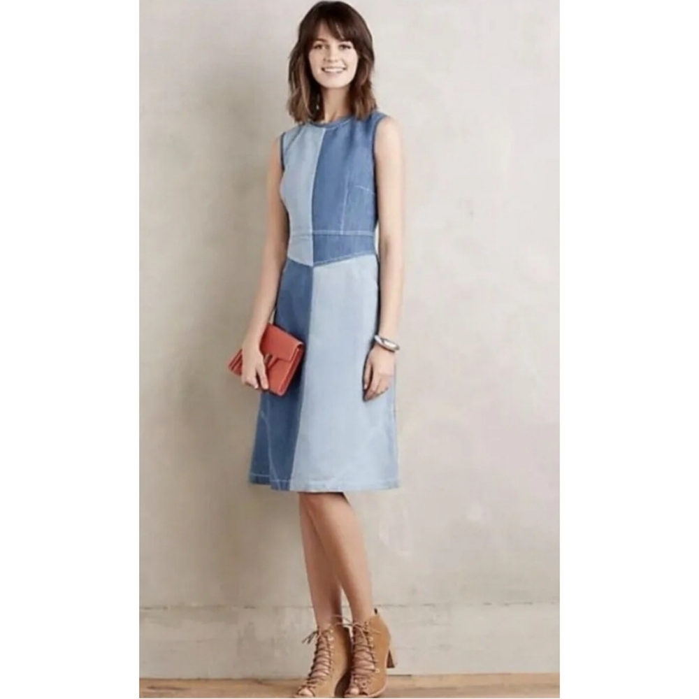 Anthropologie | Holding Horses Patch Denim Dress